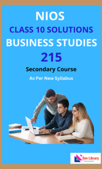 NIOS Class 10 Business Studies Solutions | NIOS Business Studies Class 10 Notes [215]