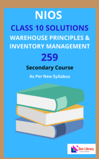 NIOS Class 10 Warehouse Principles & Inventory Management Solutions Paper Code [259]