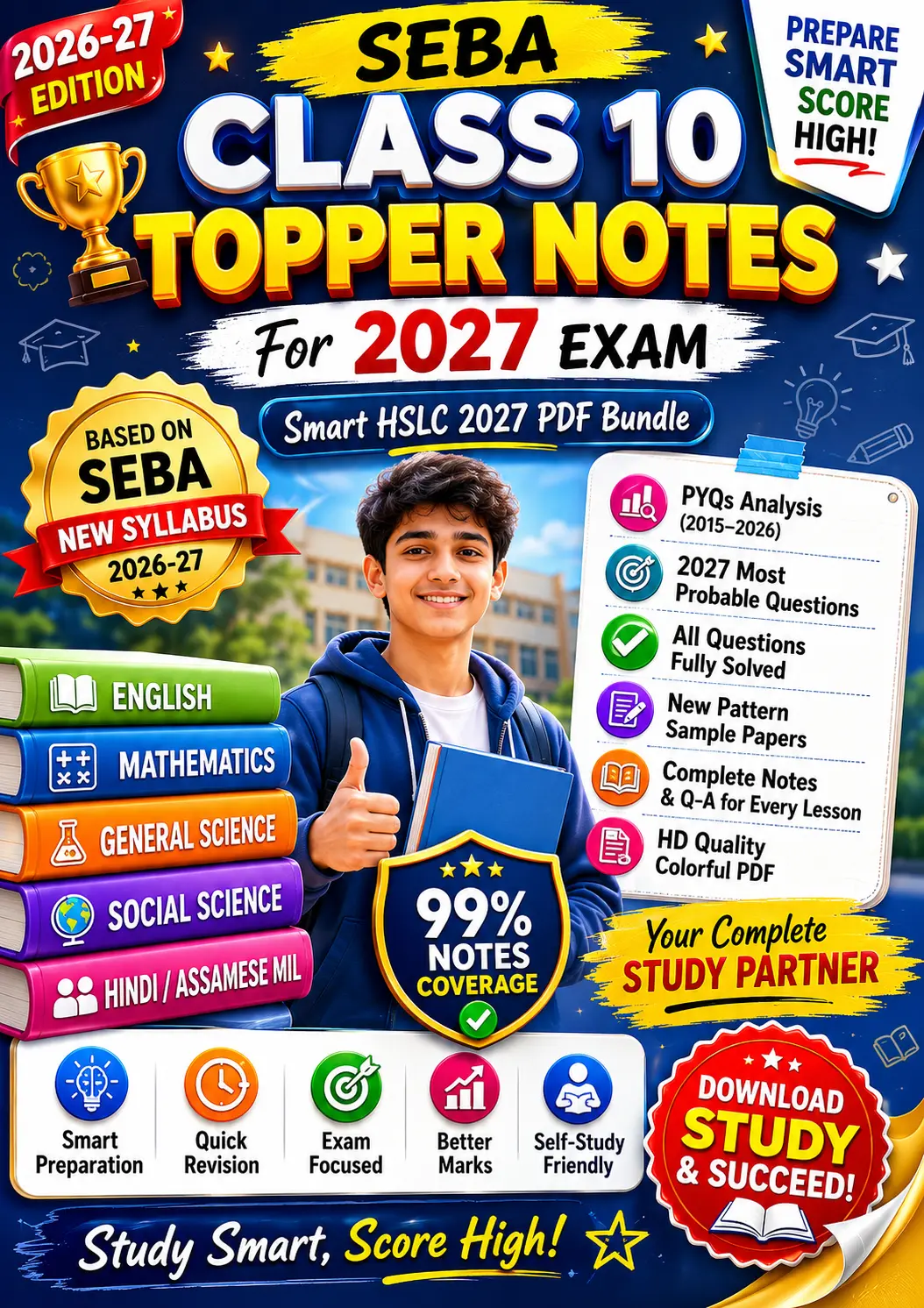 SEBA Class 10 Topper Notes For 2027 Exam
