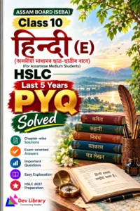 SEBA Class 10 Hindi PYQ Papers Solved